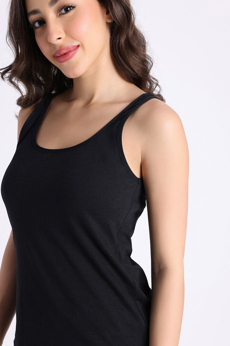 Zivame Knit Cotton Camisole - Black Beauty — image 5